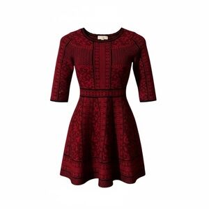 GB Girls Fit & Flare Knit Dress – Textured Pattern – Size S